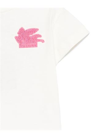 white cotton t-shirt ETRO KIDS | GY8A31Z3672102RS